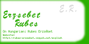 erzsebet rubes business card